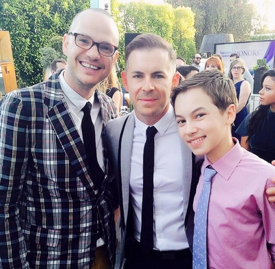 "w/ @ThePeterPaige & the best kid in the world @haydenbyerly. Seriously, this guy will be Prez one day. #TheFosters" - By Bradley Bredeweg on Twitter - June 2nd, 2014

