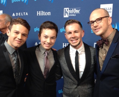 "Boys Night Out! #TheFosters at the #glaadawards " - By Peter Paige on Twitter - March 21st. 2015
