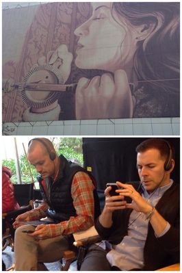 "Vintage Technology (mural at location) meets mod Technology w our handsome EPs @ThePeterPaige & @BradleyBredeweg " - By Jules Kovisars - Twitter January 28th, 2014
