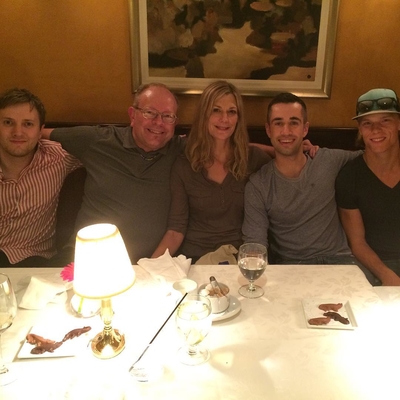 "Had a wonderful dinner last night at Le Crocodile with some of the amazingly talented cast and crew of "Love, Colin" which I start work on in Vancouver tomorrow! Thank you Sparker, Kristian, Julian & Dakota!" 
- Posted on Instagram - July, 18th, 2015
