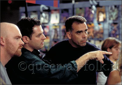 Michael DeCarlo (director), Sean Jensen (camera operator -left-) and Glen Treilhard (1st camera assistant)
